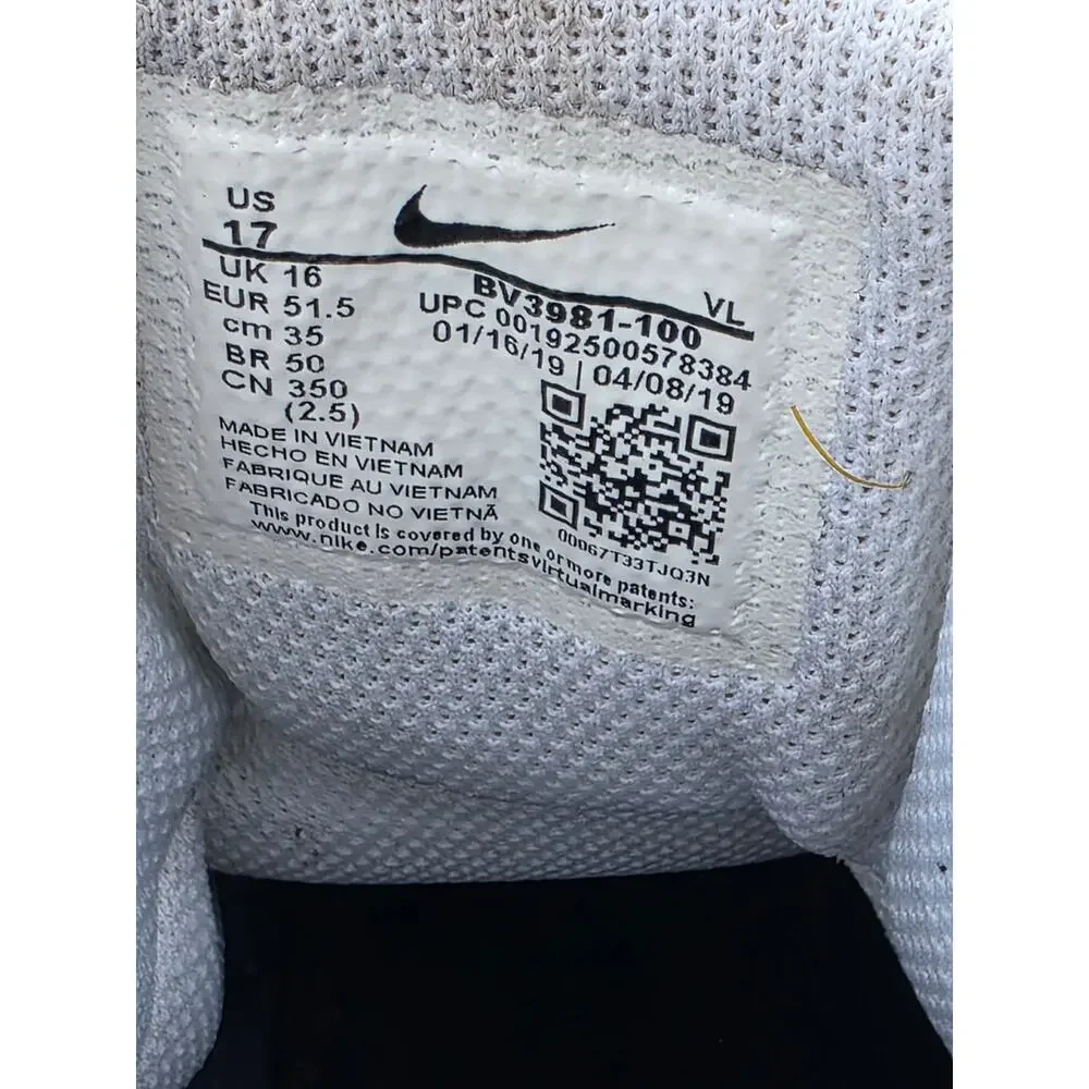 Nike Force Savage Elite Football Cleats White Black Size 17
